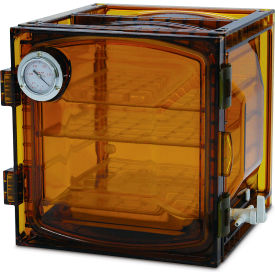 Bel-Art Products 424004111 Bel-Art Lab Companion Amber Polycarbonate Cabinet Style Vacuum Desiccator, 35 Liter image.
