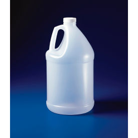 Bel-Art Products 106140001 Bel-Art Jug-Style 4 Liter (1 Gallon) Polyethylene Bottles with Handle, 38mm Closure 12Pk image.