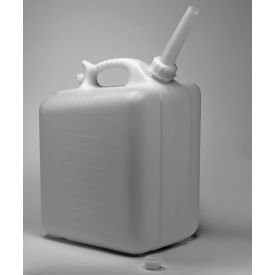 Bel-Art Products 109370000 Bel-Art Polyethylene Jerrican, 20 Liters (5 Gallons), Screw Cap, 3/4" I.D. Spout image.