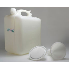 Bel-Art Products 119190000 Bel-Art Safety Waste 20 Liter (5 Gallon) Jug, Polyethylene, Funnel Top, 45mm Closure image.