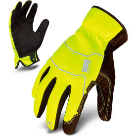 Brighton-Best EXO2-HSY-02-S Ironclad® EXO2-HSY-02-S Hi-Vis Utility Safety Gloves, Slip-On, Yellow, 1 Pair, S image.