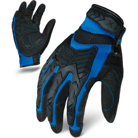 Brighton-Best EXO2-MIGB-04-L Ironclad® EXO2-MIGB-04-L Motor Impact Gloves, Black/Blue, 1 Pair, L image.