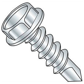 Brighton-Best P49242 #10-16 x 3/4" Proferred Self-Drilling Screw - Ind. Hex Washer Unslotted Head - Zinc - Pkg of 30 Lbs image.