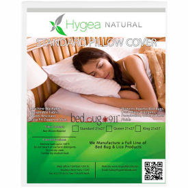 Bed Bug 911 Corp. STD-SPL Hygea Natural Standard Allergen & Bed Bug Proof Pillow Cover - Standard Size STD-SPL image.