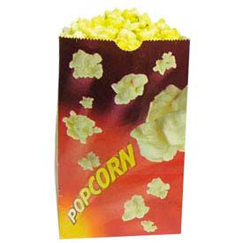Winco  Dwl Industries Co. 41230 BenchMark USA 41230 Popcorn Bags 130 oz, 100 Bags Per Pack image.