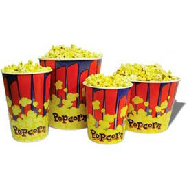 Winco  Dwl Industries Co. 41485 BenchMark USA 41485 Popcorn Buckets 85 oz, 50 Tubs Per Pack image.