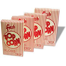Winco  Dwl Industries Co. 41557 BenchMark USA 41557 Closed Top Popcorn Boxes 0.95 oz, 100 Boxes Per Pack image.