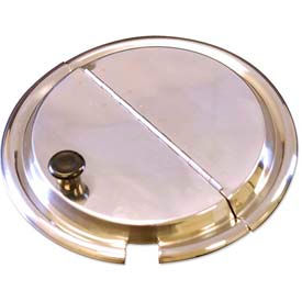 Winco  Dwl Industries Co. 56751 Benchmark USA-56751, Hinged Inset Cover, Stainless Steel, 9-1/2" Dia. image.