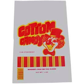 Cotton Candy Poly Serving Bags, 100 Bags Per Pack