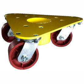 Bond Casters & Wheels 5500/ DU Bond® Extreme Weight Steel Triangular Cup Dolly 5500 - Ductile Iron Wheels - 3500 Lb. Cap. image.
