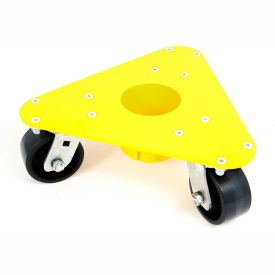 Bond Casters & Wheels 5500/ EZ Bond® Extreme Weight Steel Triangular Cup Dolly 5500 - Poly on Cast Iron Wheels - 3500 Lb. Cap. image.