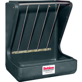 Behlen Mfg. 78110147 Poly Wall Stall Feeder With Galvanized Steel Hay Rack, 18"D From Wall image.