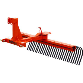 Behlen Mfg. 80110610ORG 5 Rock Landscape Rake Attachment 80110610 Category 1 Pins; Category 0 Spacing image.