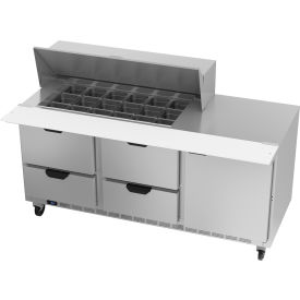 Beverage-Air SPED72HC-18M-4 Beverage Air® SPED72HC-18M-4 Food Prep Tables Sped72 Elite Series Mega Top W/ Drawers, 72"W image.