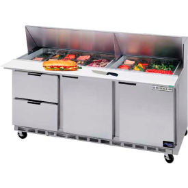 Beverage-Air SPED72HC-08-2 Beverage Air® SPED72HC-08-2 Food Prep Tables Sped72 Elite Series Standard Top W/ Drawers, 72"W image.