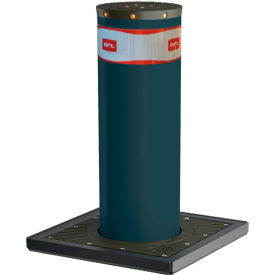 BFT Fixed Crash-Rated Security Bollards with Lights 10-3/4" Dia Green 