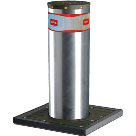 BFT Automated Retractable Security Bollard with Lights and Buzzer 8-5/8" Dia. Silver 