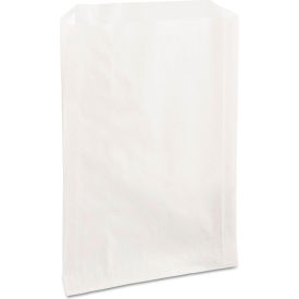 Bagcraft Grease Resistant Bags 6-1/2"W x 1"D x 8"H White 2000/Pack