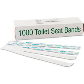 Bagcraft Sani-Shield Printed Toilet Seat Bands 16" x 1.5" 1000/Case