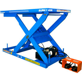 Bishamon Alpha L22K Single Scissor Lift Table Foot Operated 2200 lb. Cap. 53" x 40" 3PH 480V 