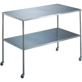 Blickman, Inc, 117834000 Blickman Howard Stainless Steel Mobile Instrument Table, 48"W x 20"D image.
