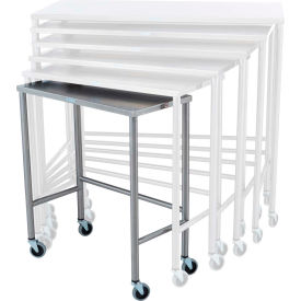Blickman, Inc, 137827000 Blickman Stainless Steel Nesting Mobile Instrument Table, 28"W x 14"D image.