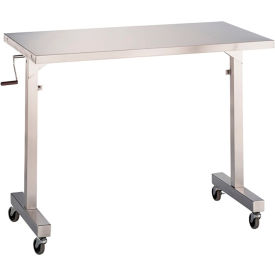 Blickman, Inc, 157893000 Blickman Stainless Steel Mobile Instrument Table, 36 x 24", Adjustable Height image.