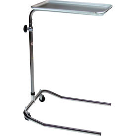 Global Industrial Single-Post Chrome Mayo Stand, 12-5/8