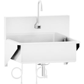 Blickman, Inc, 1317878001 Blickman Single Station Windsor Scrub Sink, Wall Mounted w/ Infrared Water Control, Stainless Steel image.