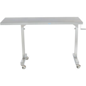 Blickman, Inc, 157895062 Blickman Stainless Steel CRT Mobile Instrument Table, 62 x 24", Adjustable Height image.