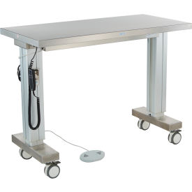Blickman, Inc, 157901000 Blickman Stainless Steel Mobile Instrument Table, 50-1/2 x 24", Motorized Adjustable Height image.