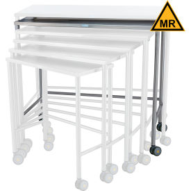Blickman, Inc, 197823100 Blickman MRI Safe Stainless Steel Mobile Instrument Table, 44 x 40" image.