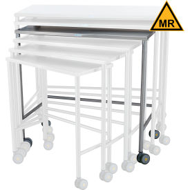 Blickman, Inc, 197824100 Blickman MRI Safe Stainless Steel Mobile Instrument Table, 40 x 20" image.