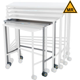 Blickman, Inc, 197826100 Blickman MRI Safe Stainless Steel Mobile Instrument Table, 32 x 32" image.