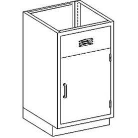 Blickman, Inc, 2012224001 Blickman AC24HS Stainless Steel Base Cabinet with 1 Door, Sink Unit, 24-1/8"W x 22"D x 35-3/4"H image.