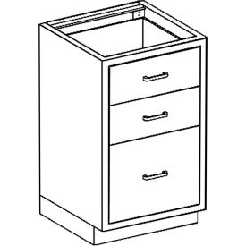 Blickman, Inc, 2012724000 Blickman AS24HS Stainless Steel Base Cabinet with 3 Drawers, 24-1/8"W x 22"D x 35-3/4"H image.