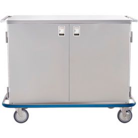 Blickman, Inc, 2293331000 Blickman Maxi Case Cart, 52"W x 40 1/2"H x 29"D, 1 Heavy Duty Wire Rollout Shelf, 2 Solid Doors image.