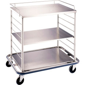 Blickman, Inc, 2410396000 Blickman OCC3 Open Case Cart with Solid Top and Shelf, 42"L x 29"W x 40-1/4"H image.
