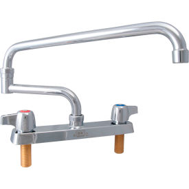 Standard Duty Faucet, 18" Double-Jointed Swing Spout, 8" O.C. Deck Mount view 2