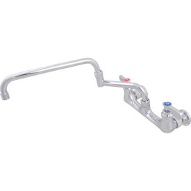 Optiflow Heavy Duty Faucet 18" Double-Jointed Swing Spout 8" O.C. Splash Mount 