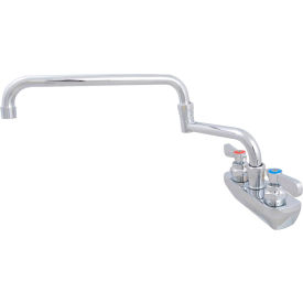 Solid Body Faucet, 18" Double-Jointed Swing Spout, 4" O.C. Splash Mount view 2