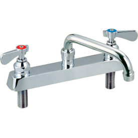 Solid Body Faucet, 6" Swing Spout, 8" O.C. Deck Mount view 2