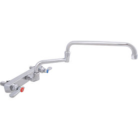 Solid Body Faucet, 18" Double-Jointed Swing Spout, 8" O.C. Splash Mount view 2
