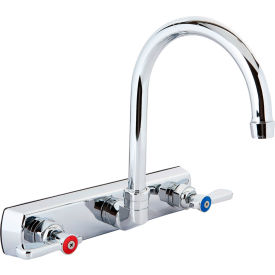 Solid Body Faucet, 8" Gooseneck Spout, 8" O.C. Splash Mount view 2