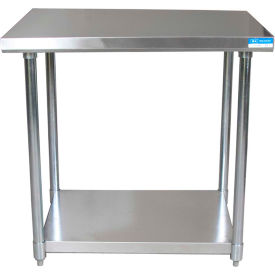 Bk Resources, Inc. CTT-3030 BK Resources 304 Stainless Steel Table, 30 x 30", Galvanized Undershelf, 16 Gauge image.