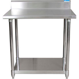 Bk Resources, Inc. CTTR5-6030 BK Resources 304 Stainless Steel Table, 60 x 30", Undershelf, 5" Backsplash, 16 Gauge image.