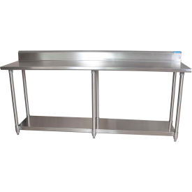 Bk Resources, Inc. CTTR5-9630 BK Resources 304 Stainless Steel Table, 96 x 30", Undershelf, 5" Backsplash, 16 Gauge image.