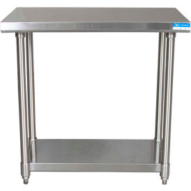 Bk Resources, Inc. CVT-3024 BK Resources 304 Stainless Steel Table, 30 x 24", Adjustable Undershelf, 16 Gauge image.