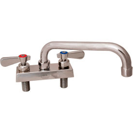 Stainless Steel Faucet, 8" Swing Spout, 4" Deck Mount view 2