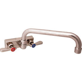 Stainless Steel Faucet, 12" Swing Spout, 4" Splash Mount view 2